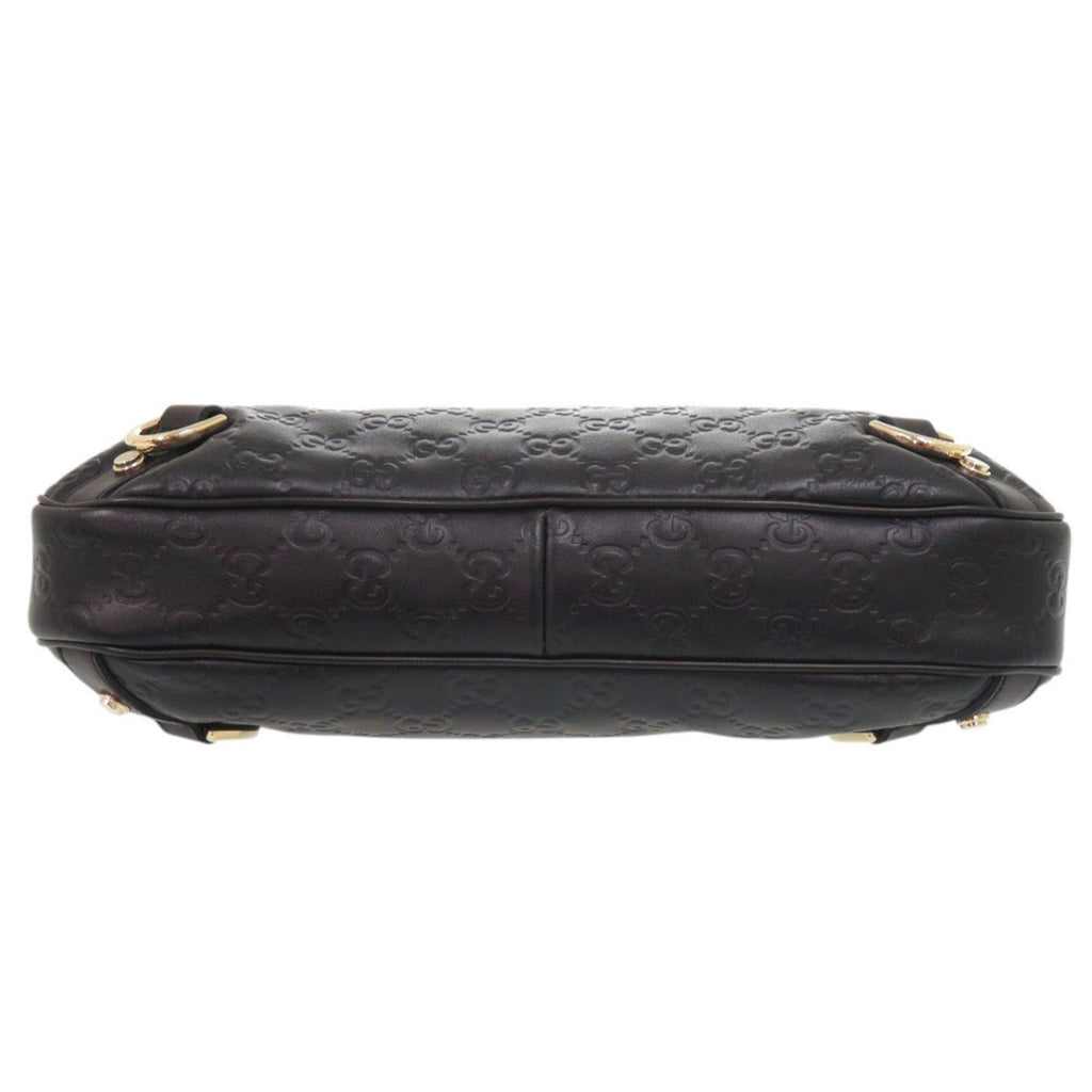 Gucci Black Leather Handbag Shoulder Bag (Pre-Owned)