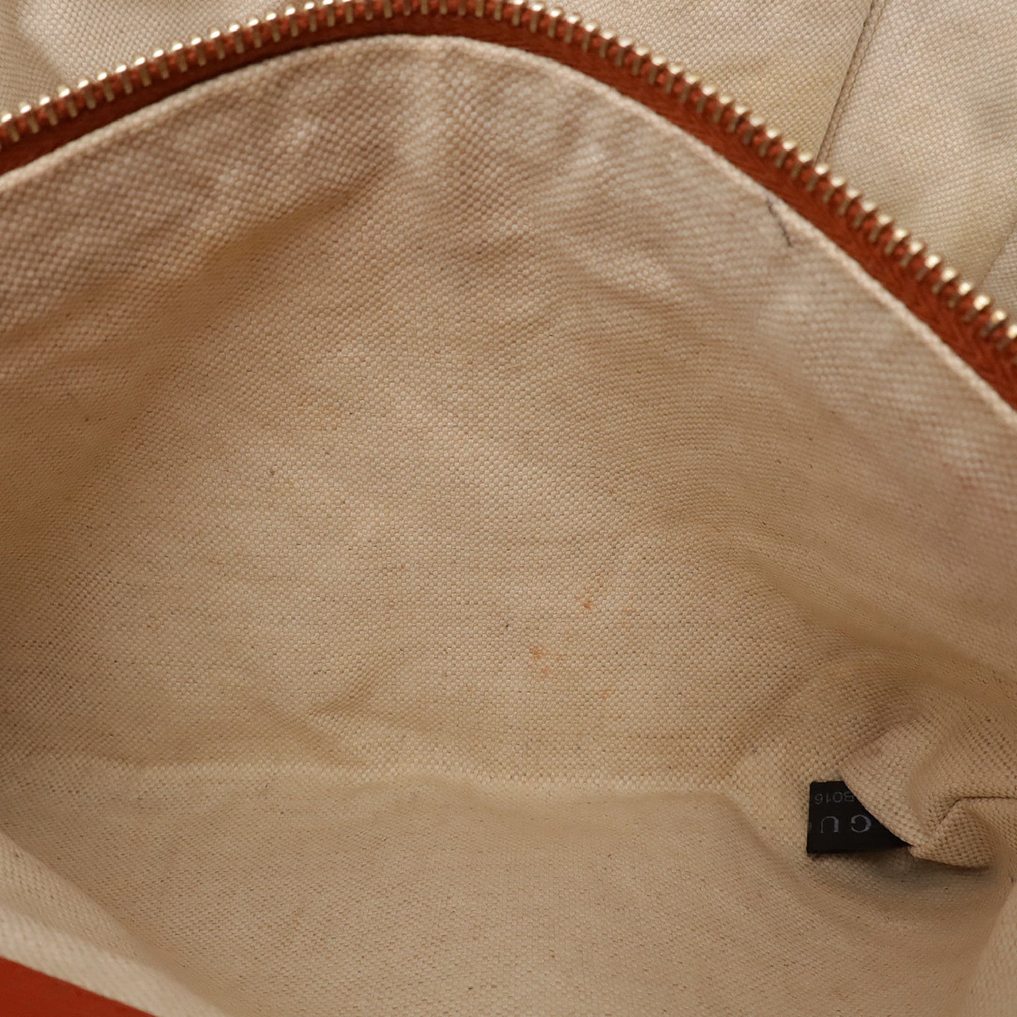 Gucci Red Color Leather Shoulder Bag Tote Bag (Pre-Owned)