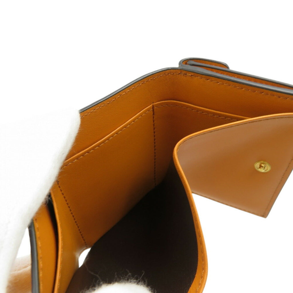 Fendi Yellow Leather Wallet (Tri-Fold) (Pre-Owned)