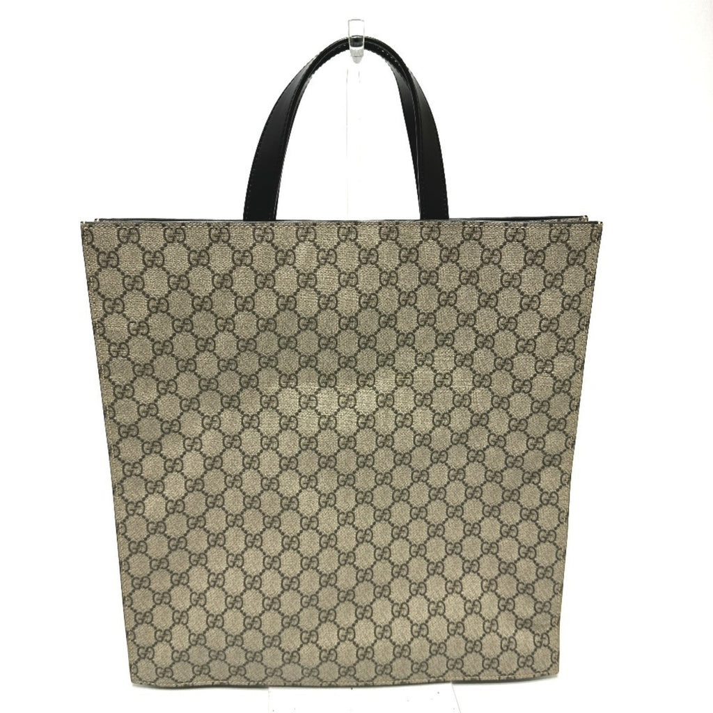 Gucci Beige Black Gg Supreme Handbag Tote Bag (Pre-Owned)