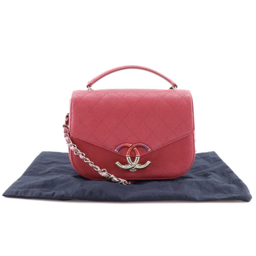 Chanel Pink Caviar Leather Handbag (Pre-Owned)