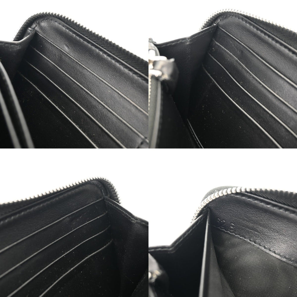 Prada Black Leather Long Wallet (Bi-Fold) (Pre-Owned)
