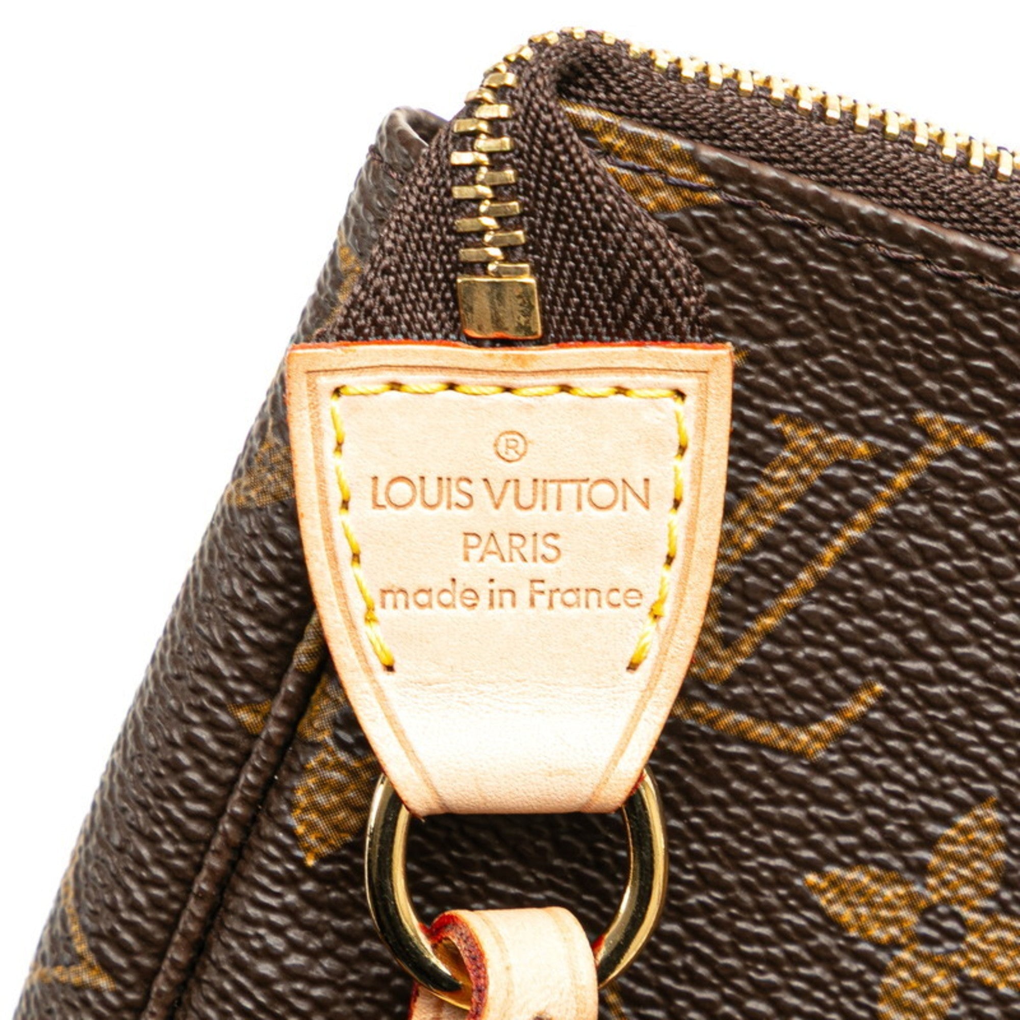 Louis Vuitton Brown Pvc Leather Handbag Pochette (Pre-Owned)