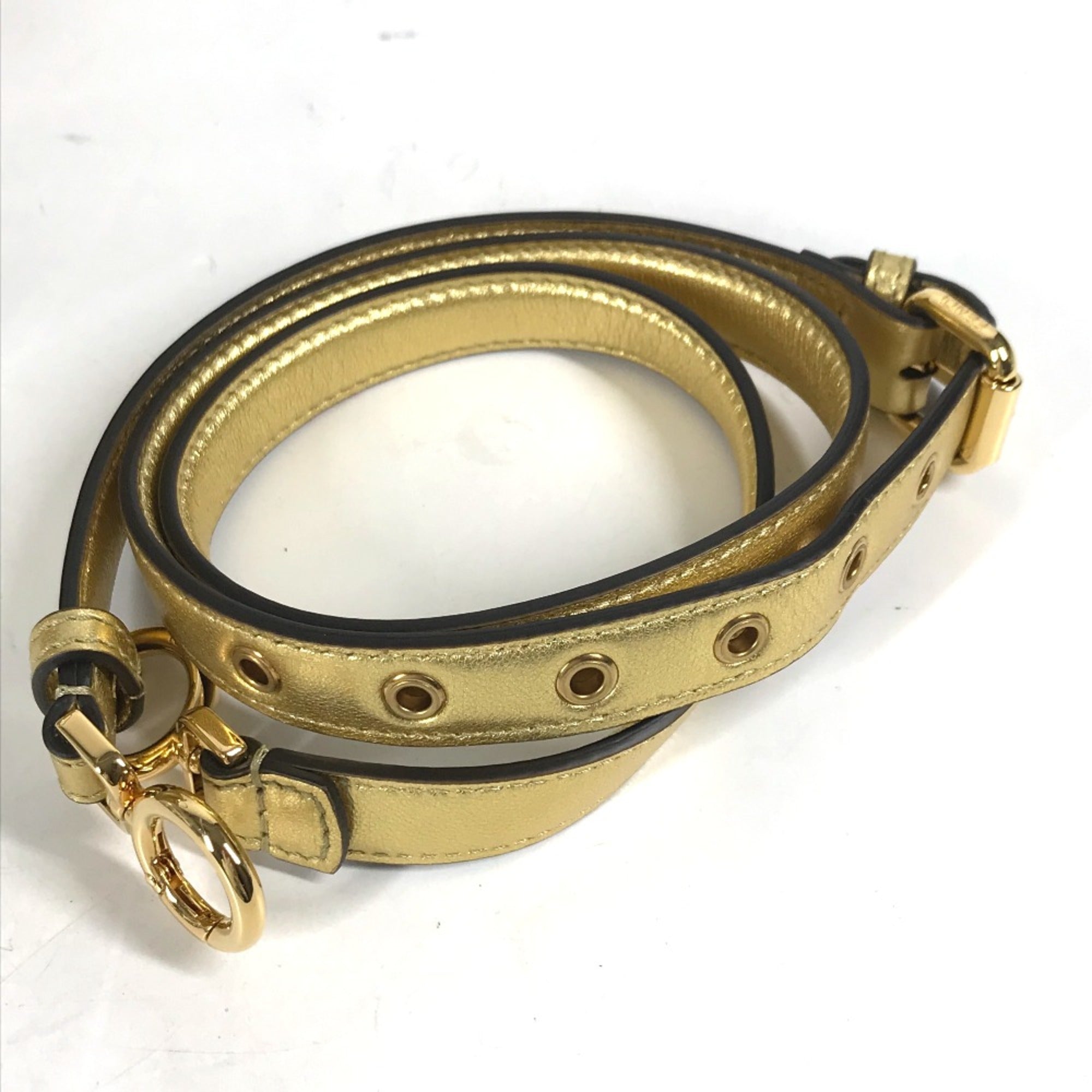 Fendi Gold Leather Handbag (Pre-Owned)