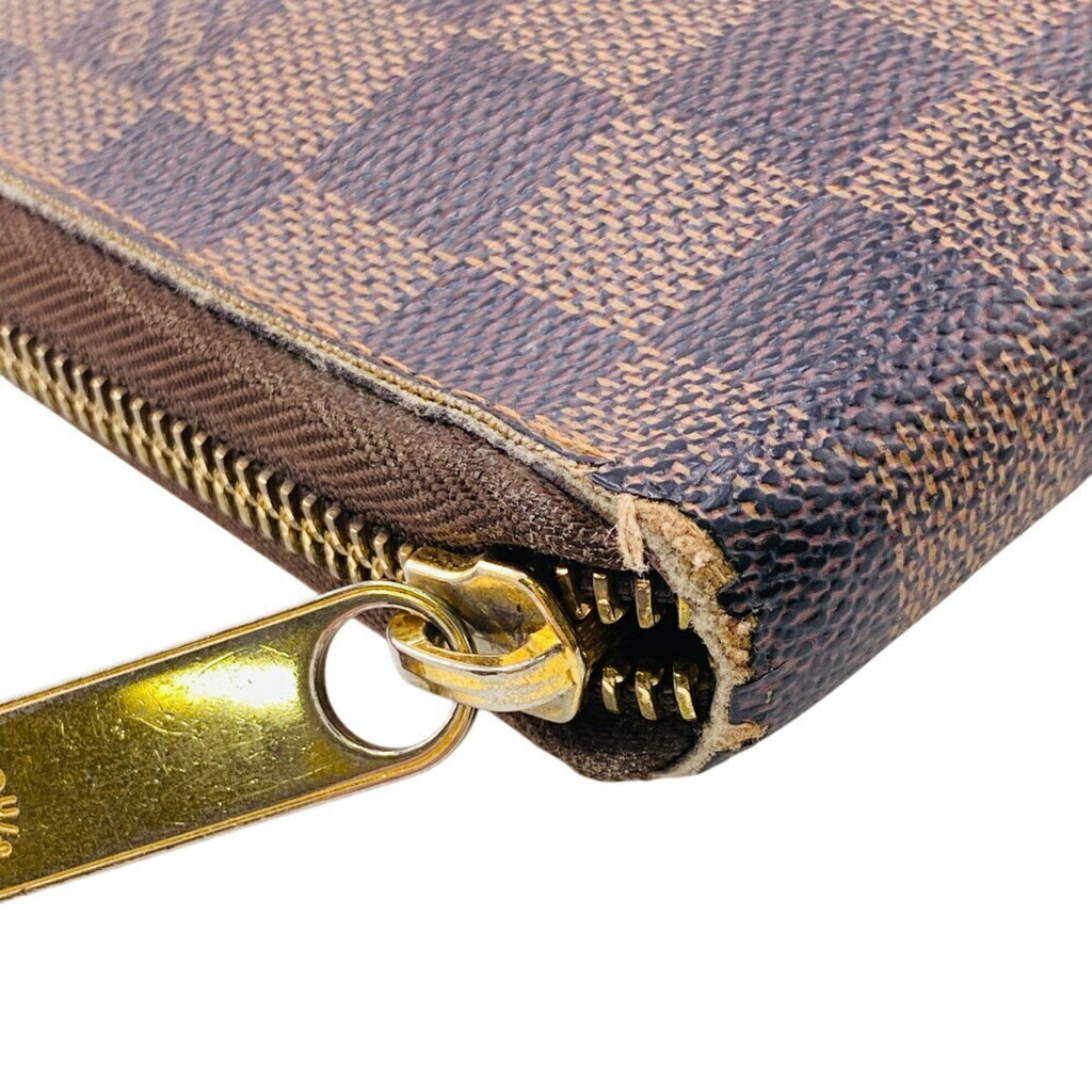 Louis Vuitton Brown Leather Long Wallet (Bi-Fold) (Pre-Owned)
