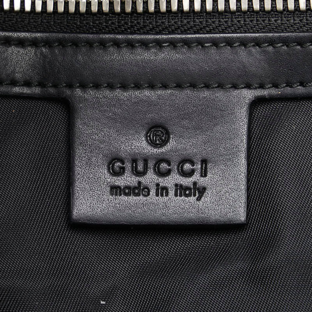 Gucci Beige Black Pvc Leather Shoulder Bag Tote Bag (Pre-Owned)