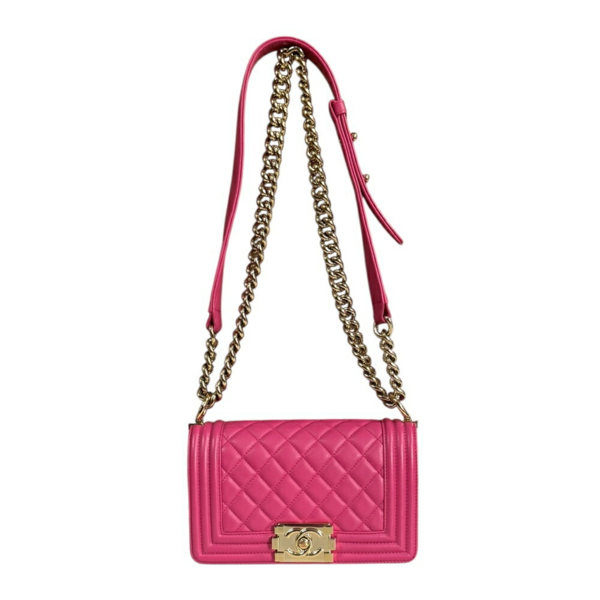 Chanel Pink Leather Shoulder Bag (Pre-Owned)