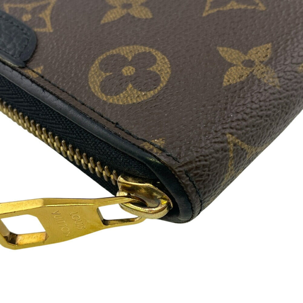Louis Vuitton Monogram Black Brown Monogram Monogram Long Wallet (Bi-Fold) (Pre-Owned)