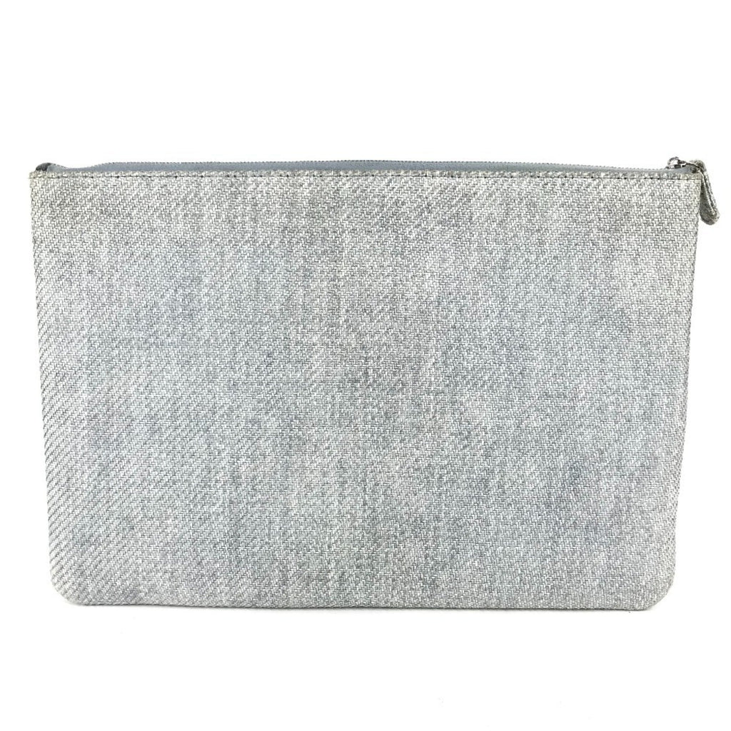 Chanel Blue Canvas Clutch Bag Pouch (Pre-Owned)