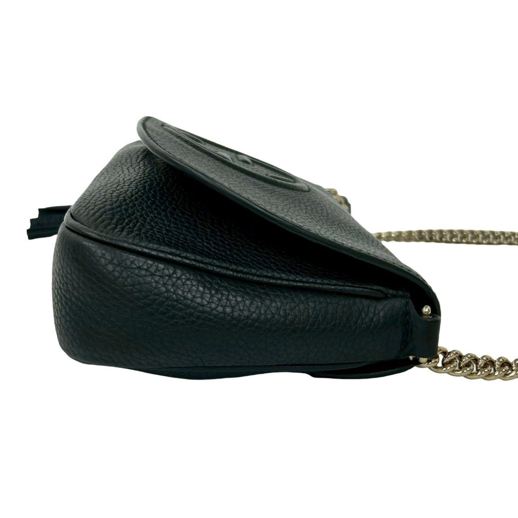Gucci Black Leather Pochette Shoulder Bag (Pre-Owned)