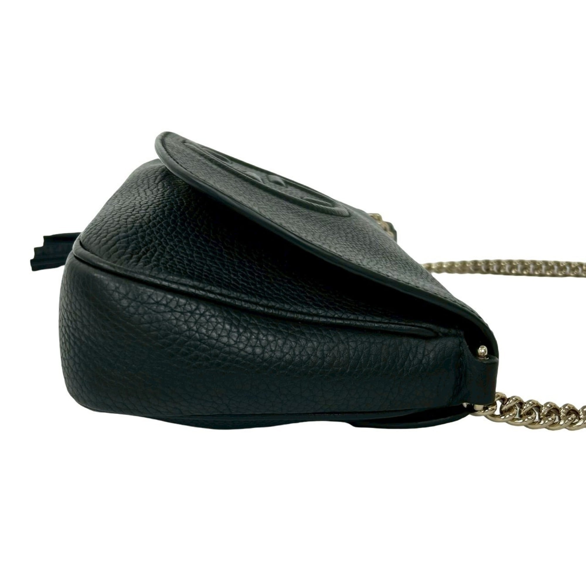 Gucci Black Leather Pochette Shoulder Bag (Pre-Owned)