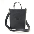 Fendi Black Leather Handbag Shopping Bag Shoulder Bag (Pre-Owned)
