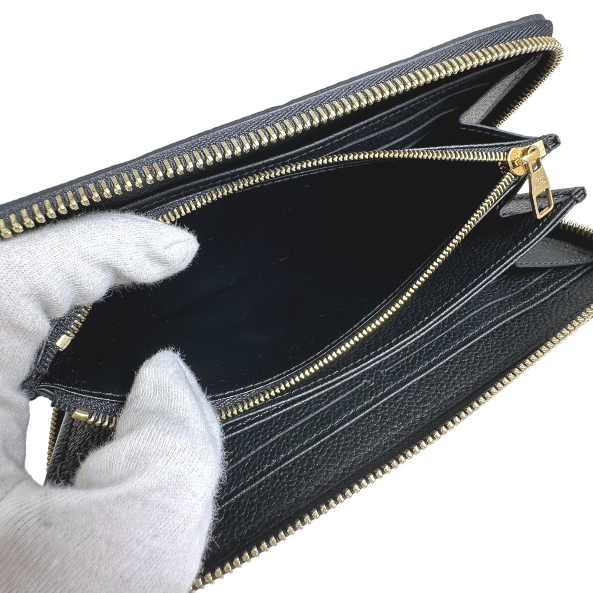 Louis Vuitton Black Monogram Empreinte Long Wallet (Bi-Fold) (Pre-Owned)