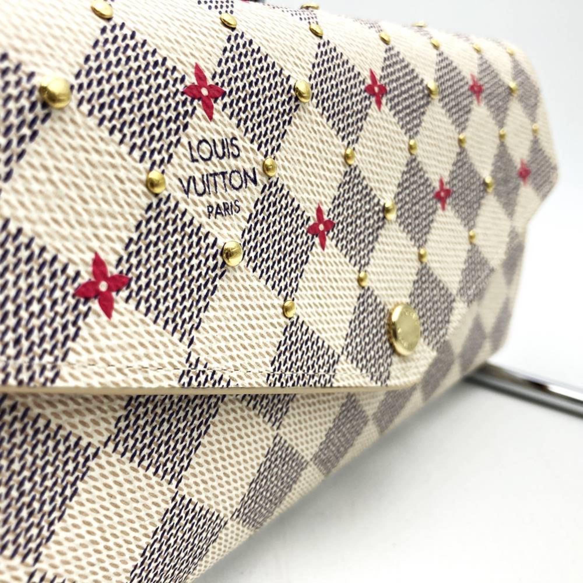 Louis Vuitton Damier Azur Beige Damier Azur Wallet (Bi-Fold) (Pre-Owned)