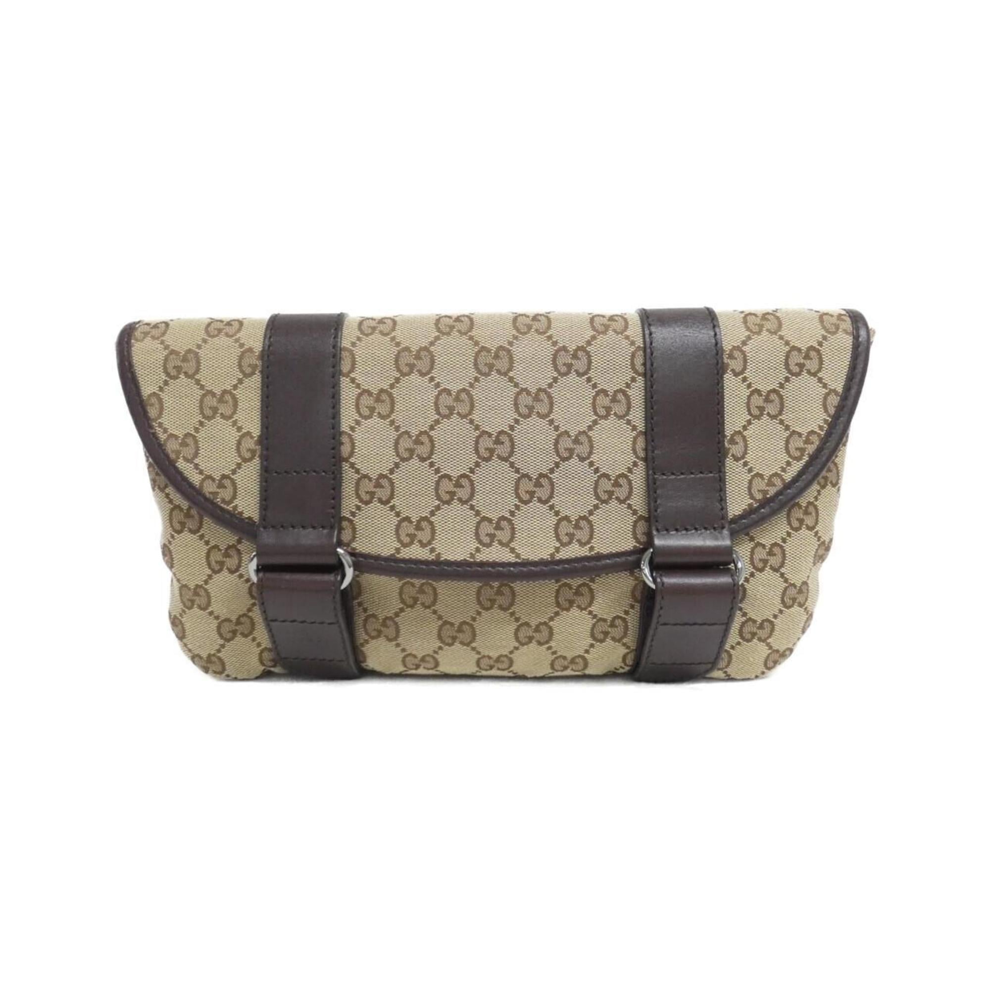 Gucci Beige Brown Gg Canvas Fanny Pack (Pre-Owned)