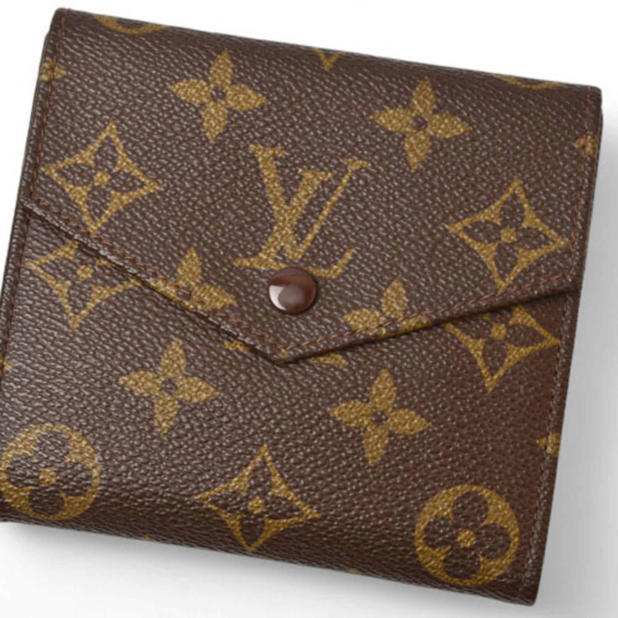 Louis Vuitton Brown Coated Canvas Wallet (Bi-Fold) (Pre-Owned)