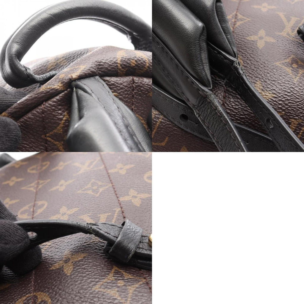 Louis Vuitton Black Brown Pvc Coated Canvas Leather Backpack (Pre-Owned)