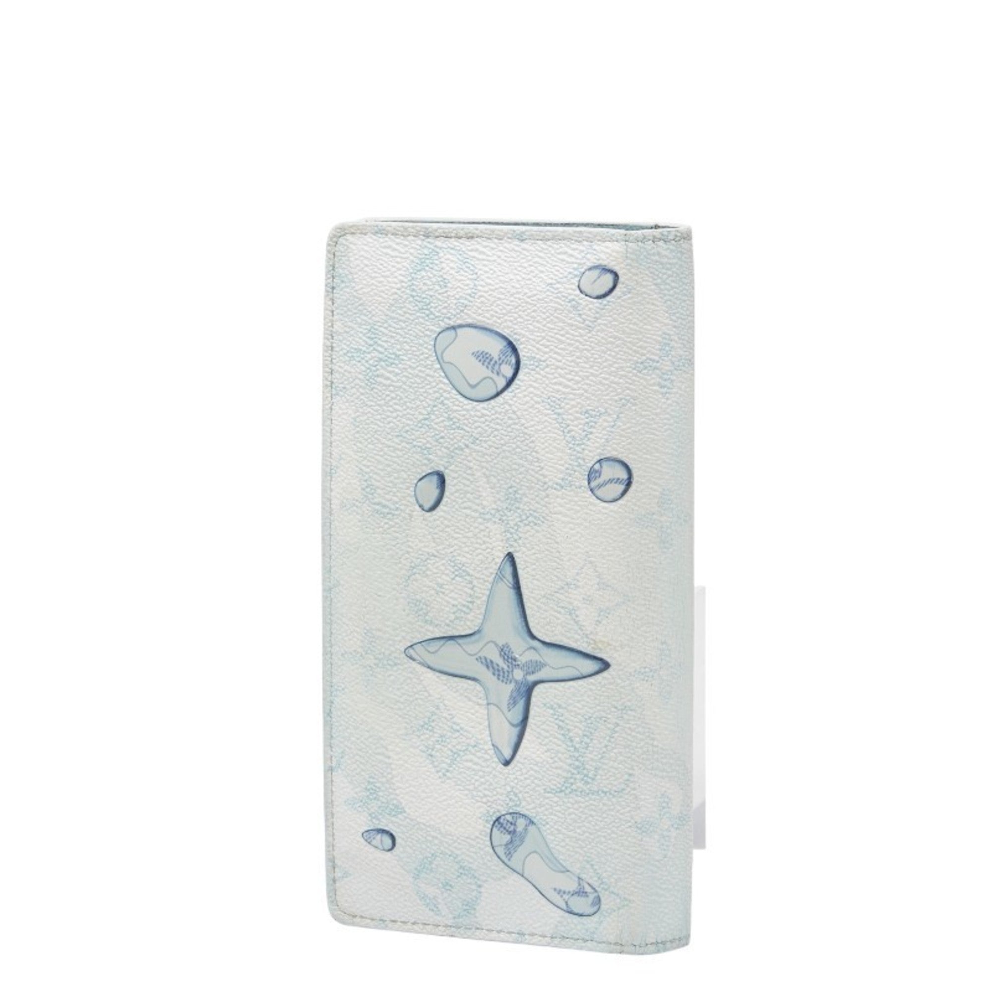 Louis Vuitton Light Blue Multi-Color Pvc Long Wallet (Bi-Fold) (Pre-Owned)