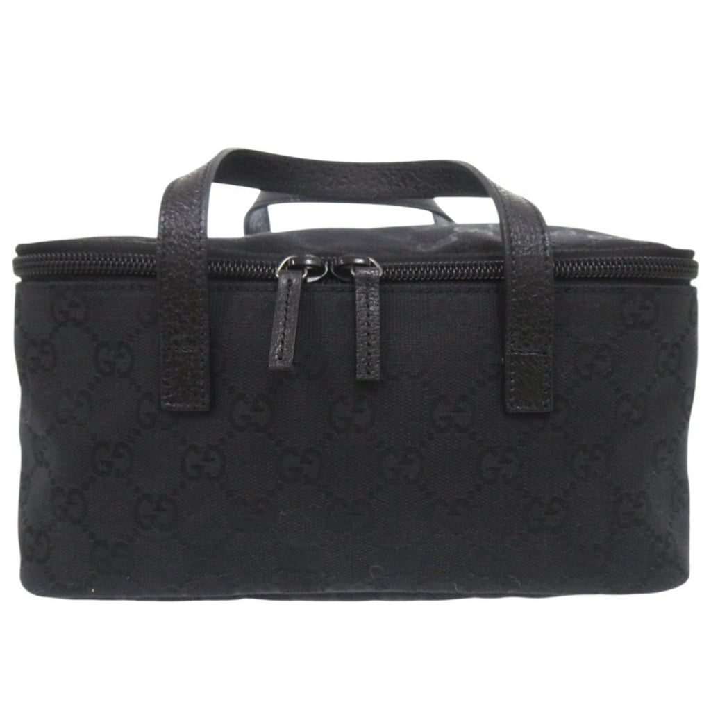 Gucci Black Gg Canvas Pouch Vanity Bag (Pre-Owned)