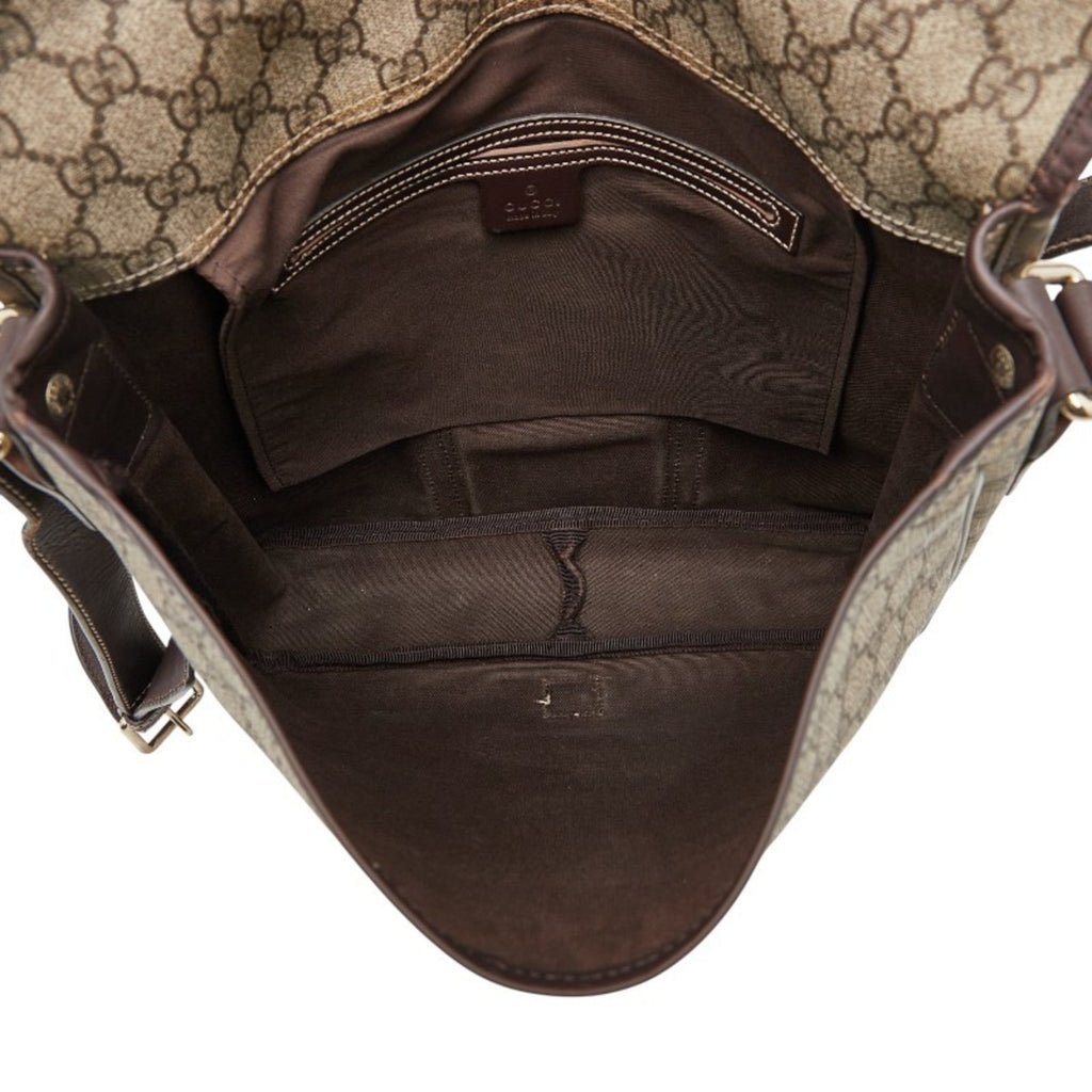 Gucci Beige Multi-Color Pvc Leather Shoulder Bag (Pre-Owned)