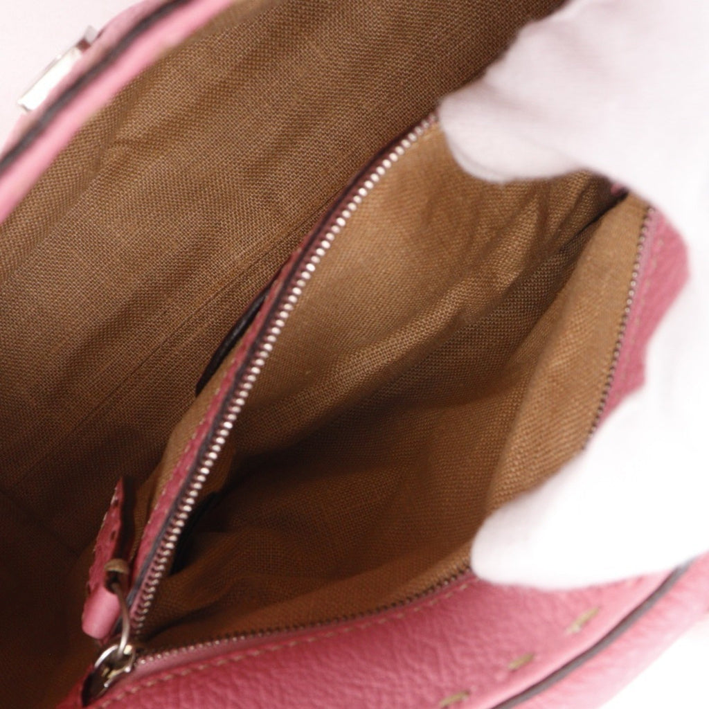 Fendi Selleria Pink Leather Handbag (Pre-Owned)