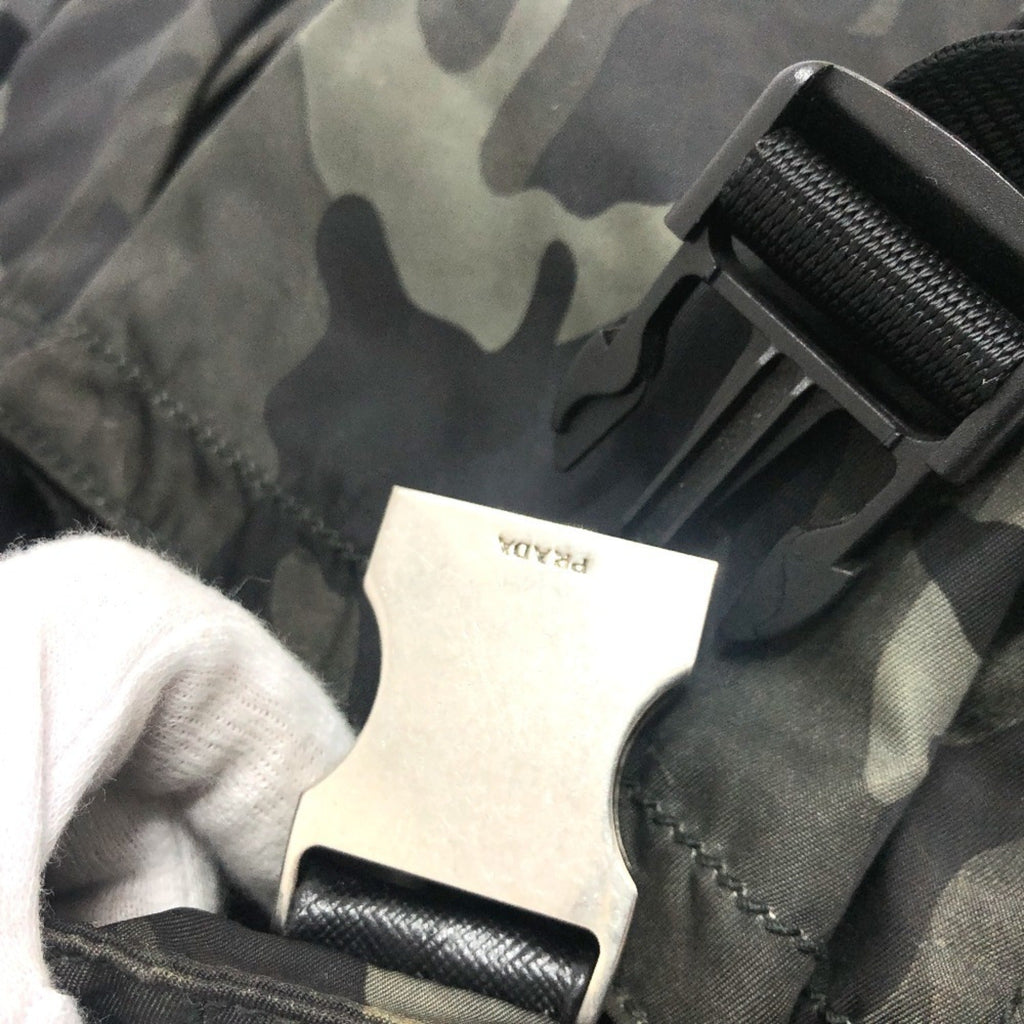Prada Green Nylon Shoulder Bag (Pre-Owned)