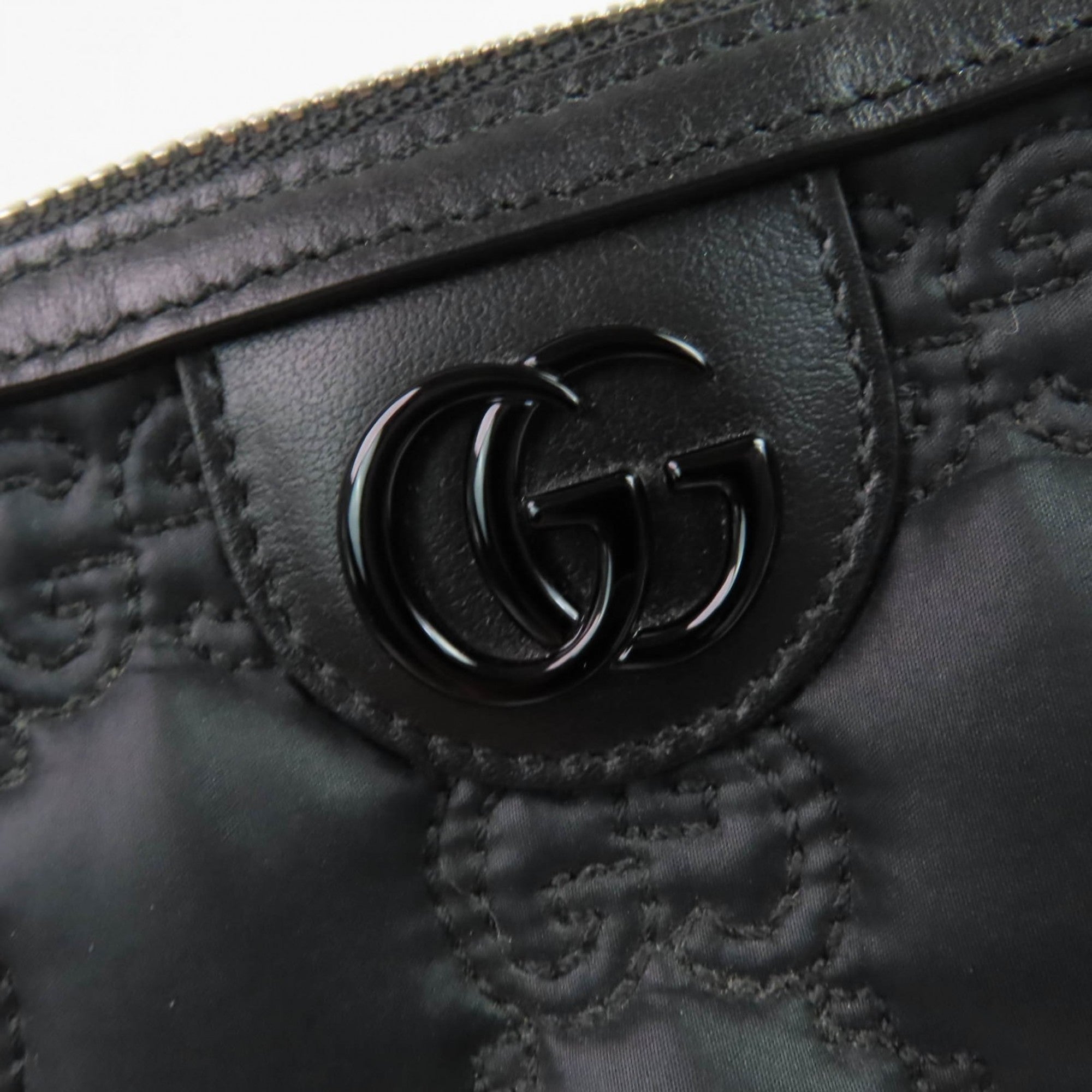 Gucci Black Purple Nylon Pouch (Pre-Owned)