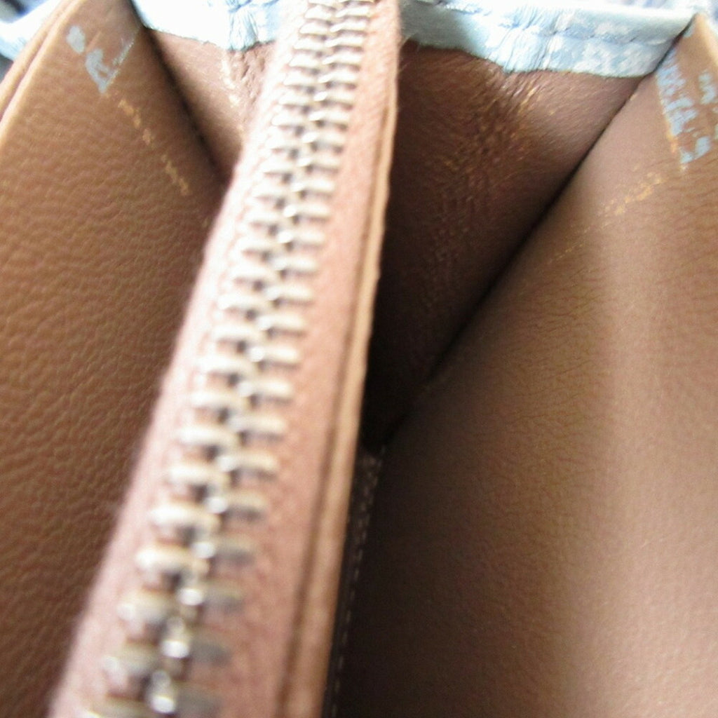 Bottega Veneta Light Blue Leather Long Wallet (Bi-Fold) (Pre-Owned)