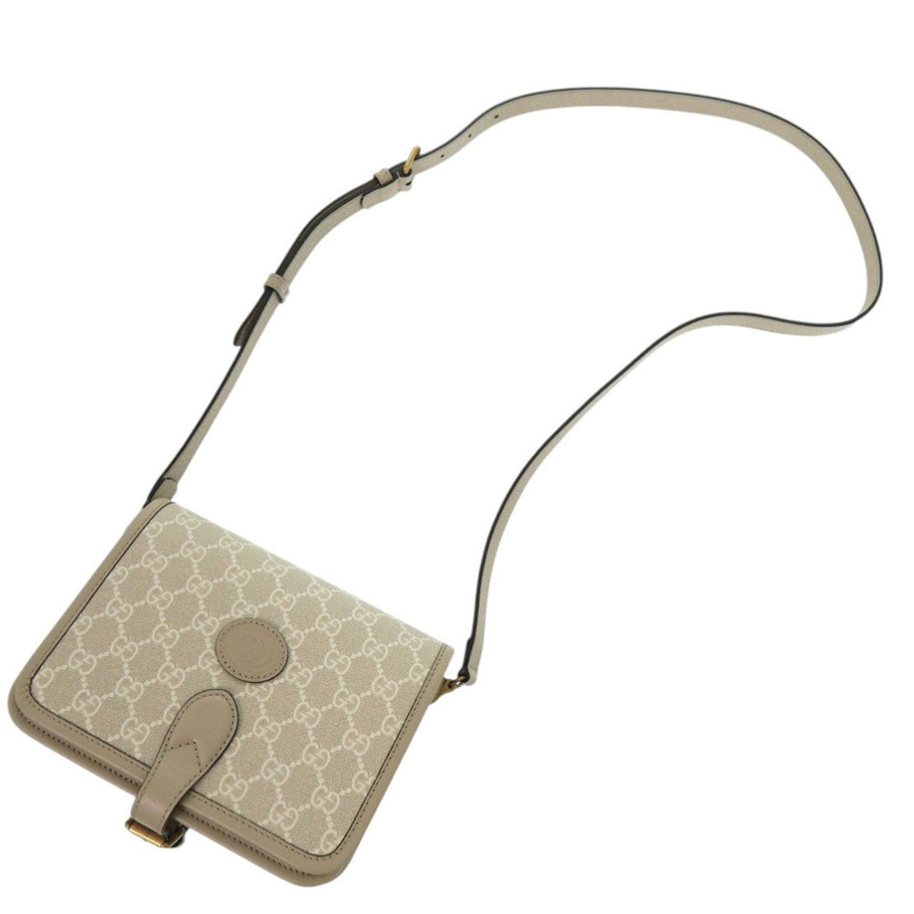 Gucci Beige Gg Supreme Shoulder Bag (Pre-Owned)