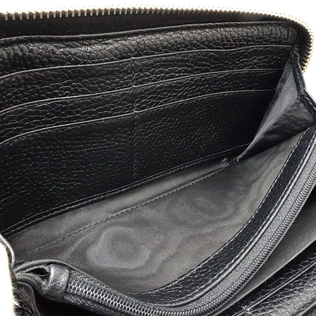 Gucci Black Leather Long Wallet (Bi-Fold) (Pre-Owned)