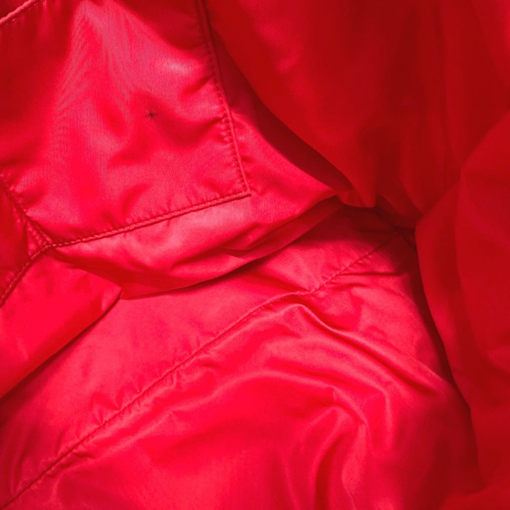 Prada Red Color Nylon Tote Bag (Pre-Owned)