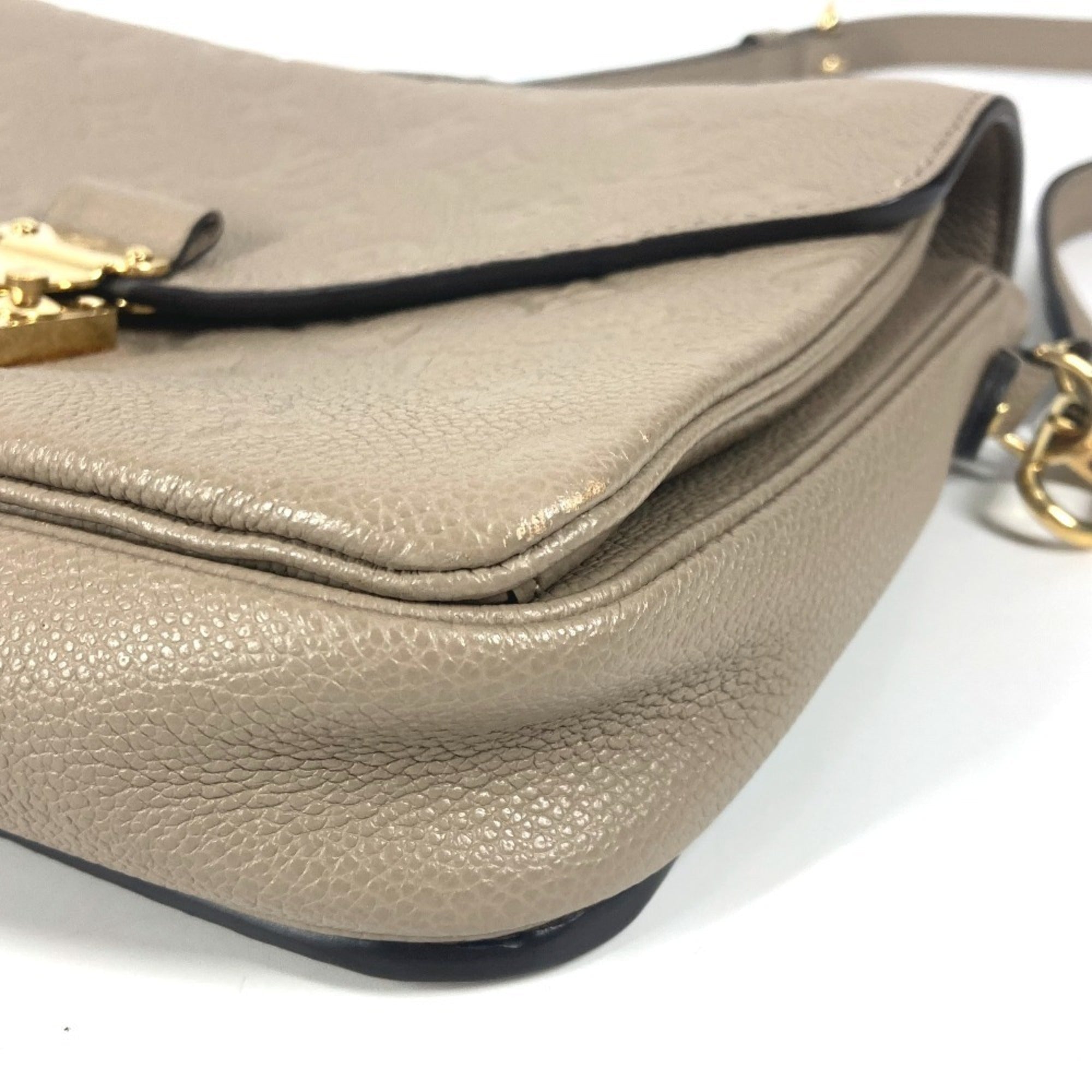 Louis Vuitton Monogram Empreinte Beige Tourterelle Monogram Empreinte Handbag Pochette Shoulder Bag (Pre-Owned)