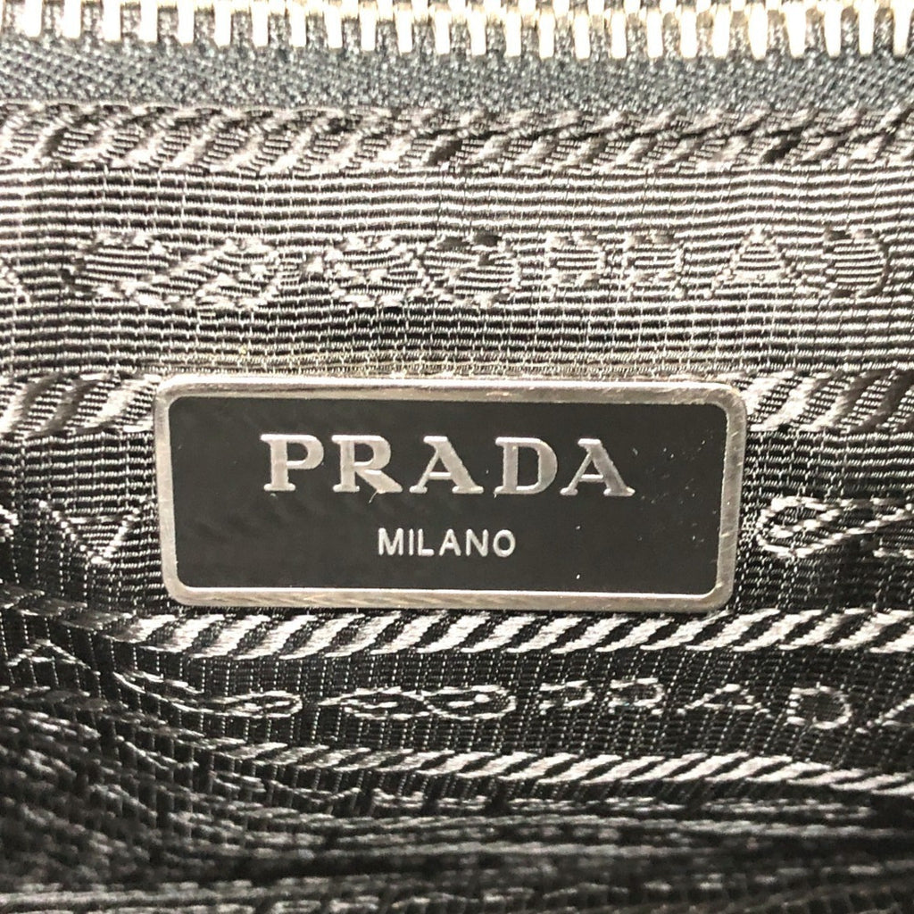 Prada Black Brown Nylon Messenger Bag Shoulder Bag (Pre-Owned)