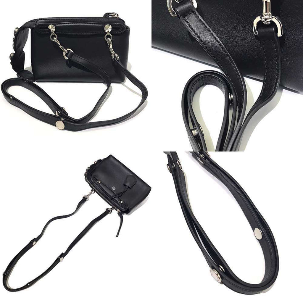Fendi Black Leather Handbag Shoulder Bag (Pre-Owned)