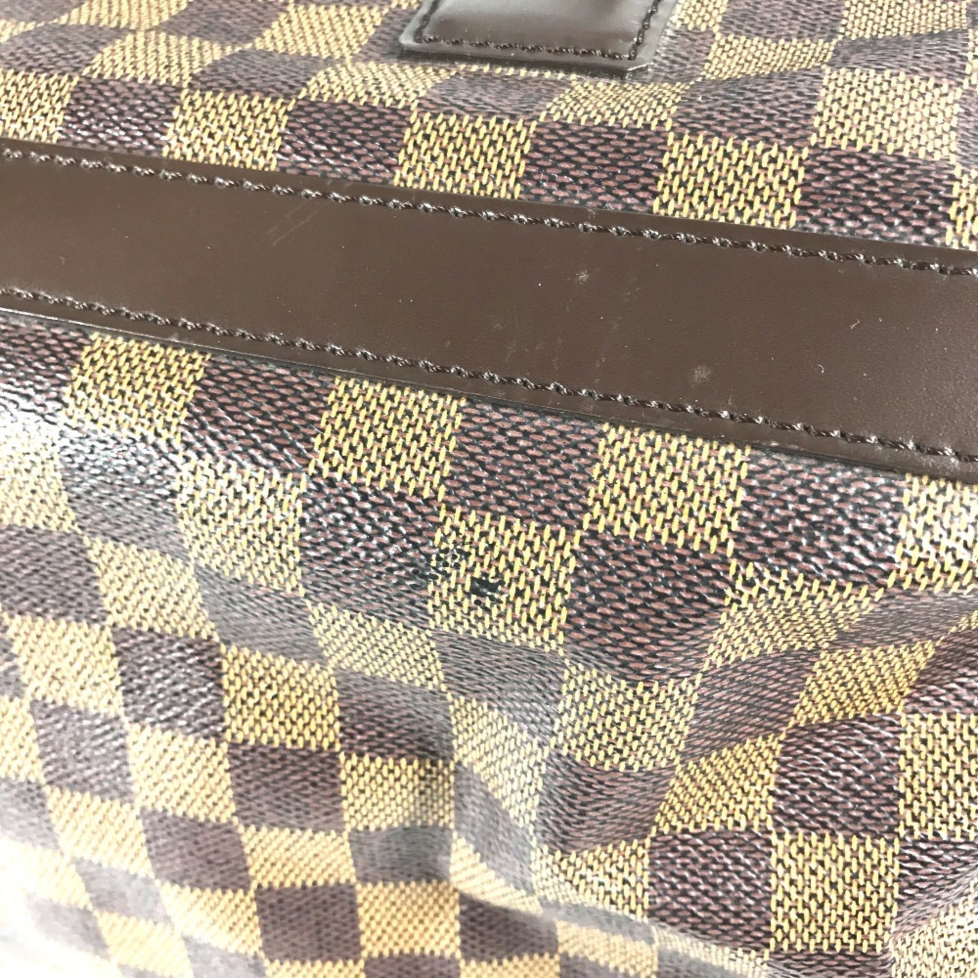 Louis Vuitton Damier Brown Ebene Damier Canvas Boston Bag Handbag (Pre-Owned)