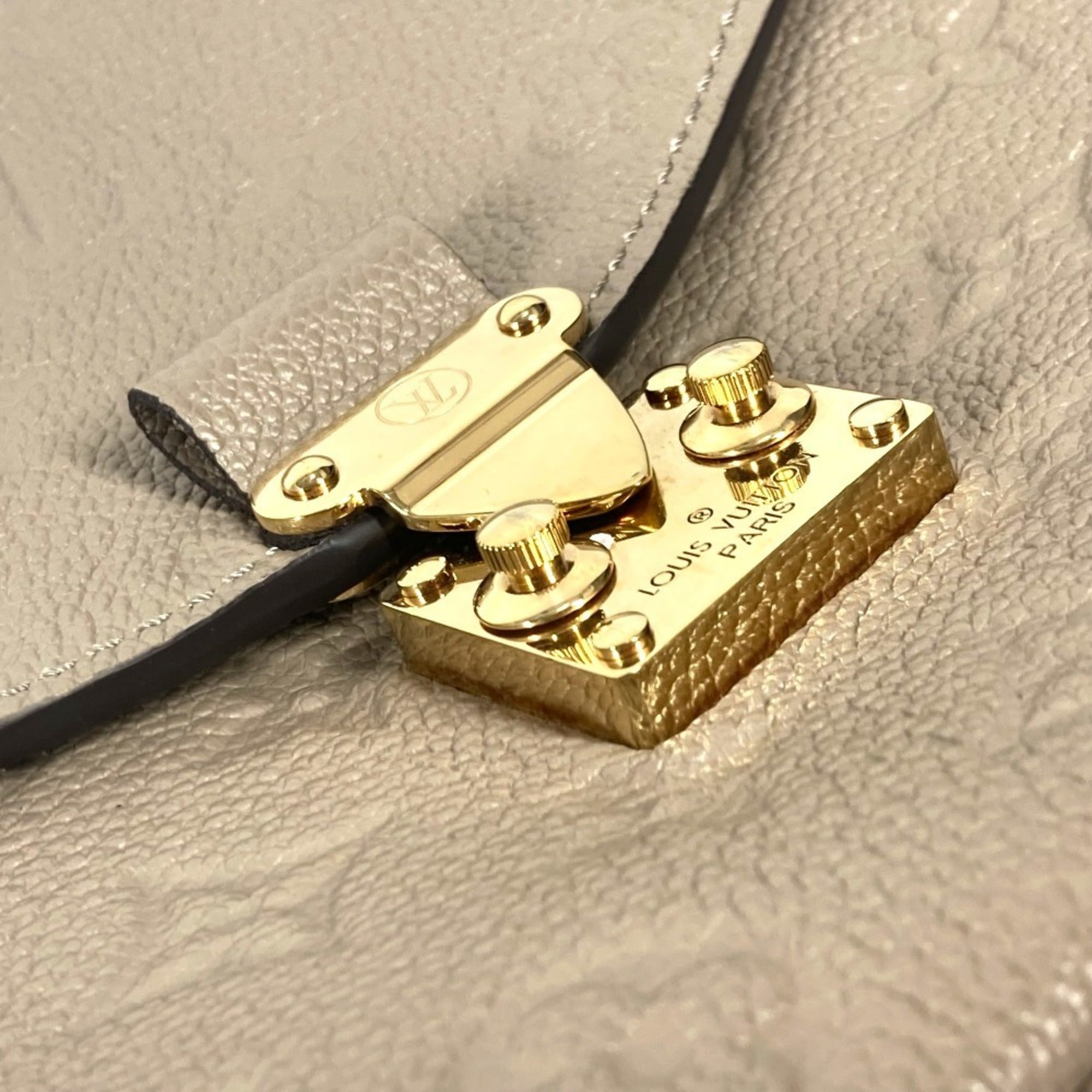 Louis Vuitton Monogram Empreinte Beige Tourterelle Monogram Empreinte Handbag Pochette Shoulder Bag (Pre-Owned)