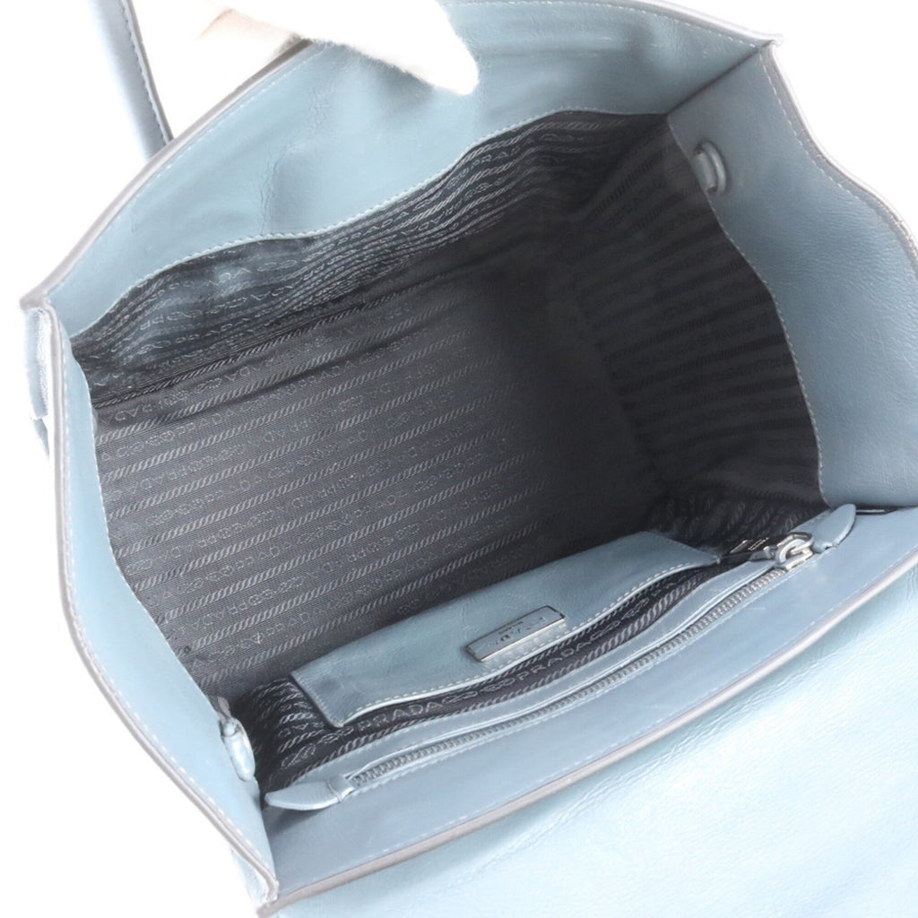 Prada Blue Leather Handbag (Pre-Owned)