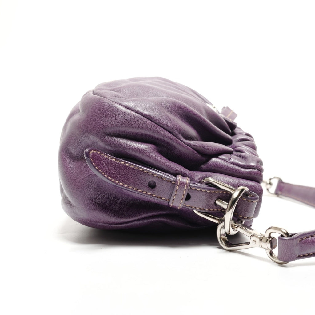 Prada Purple Leather Shoulder Bag (Pre-Owned)