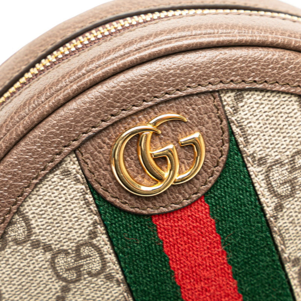 Gucci Beige Brown Pvc Leather Backpack (Pre-Owned)