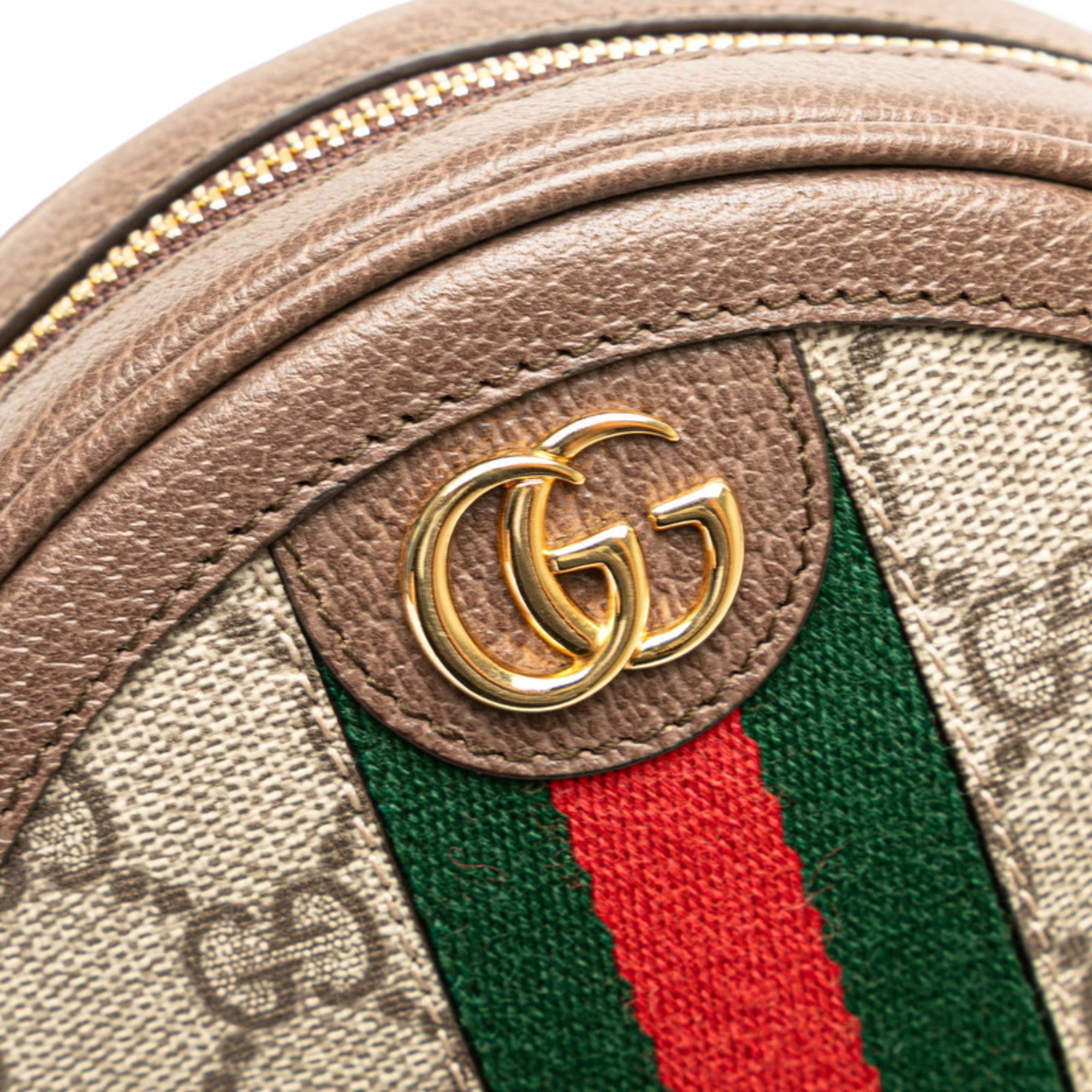 Gucci Beige Brown Pvc Leather Backpack (Pre-Owned)