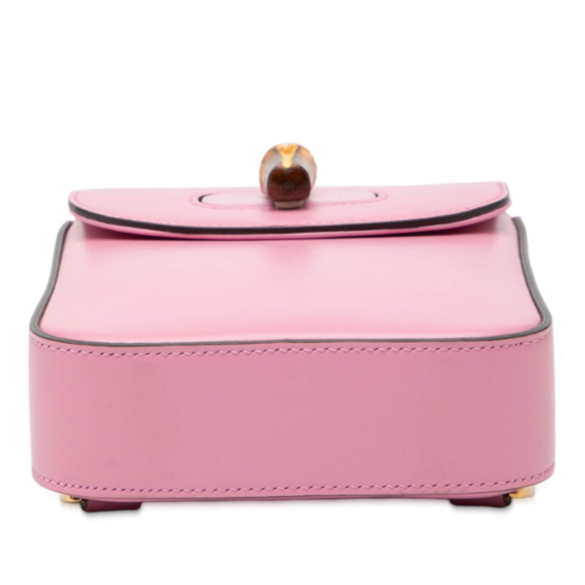 Gucci Pink Leather Backpack Handbag (Pre-Owned)