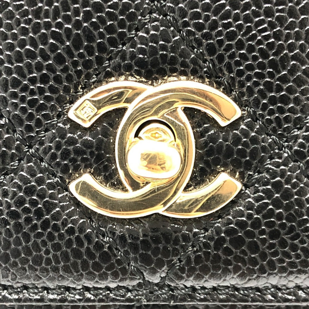Chanel Black Leather Handbag (Pre-Owned)