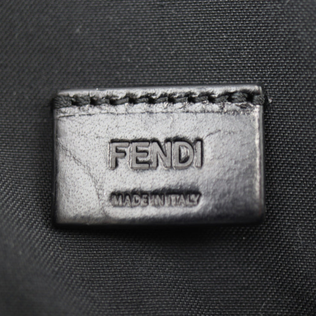 Fendi Black Multi-Color Leather Clutch Bag Handbag Pouch (Pre-Owned)