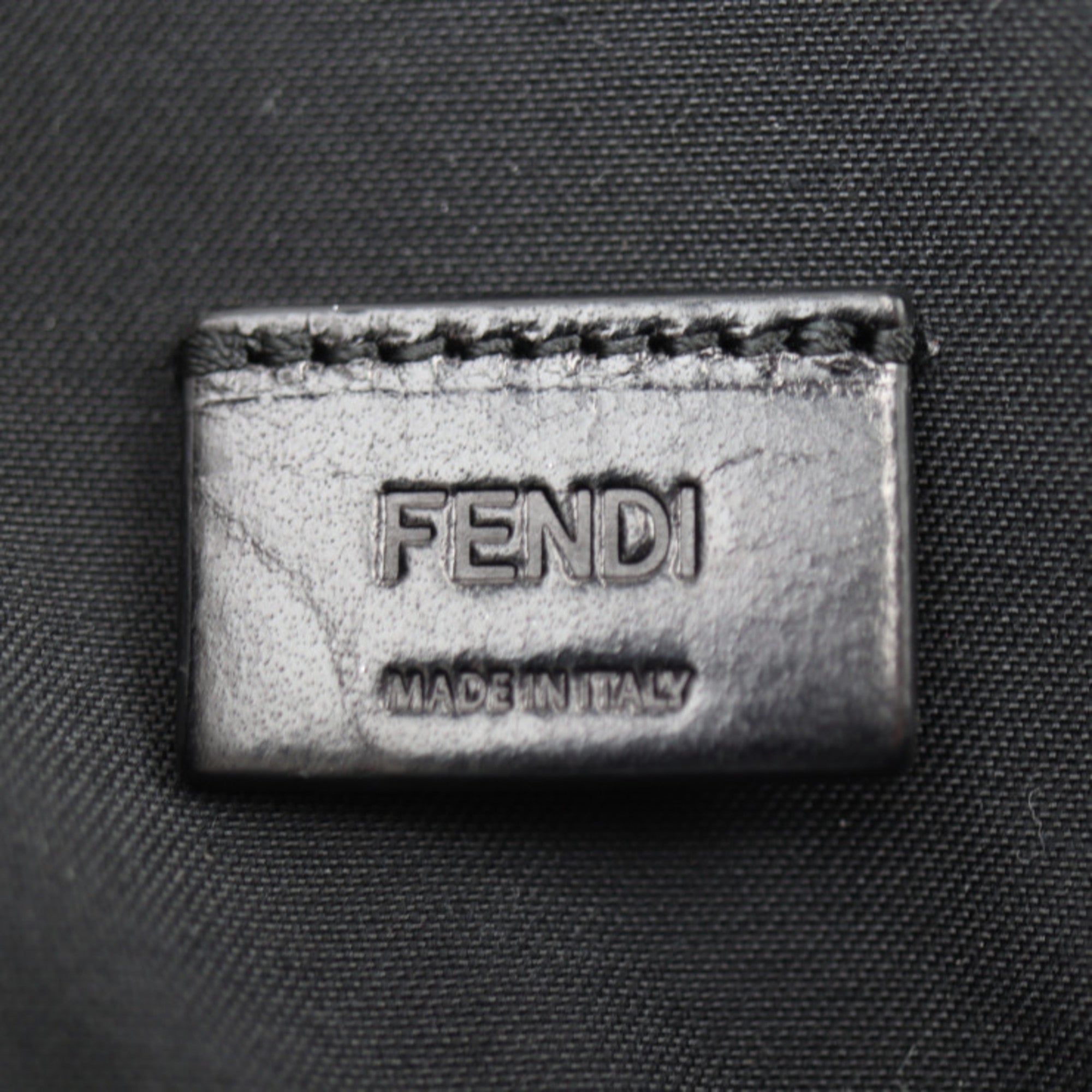 Fendi Black Multi-Color Leather Clutch Bag Handbag Pouch (Pre-Owned)