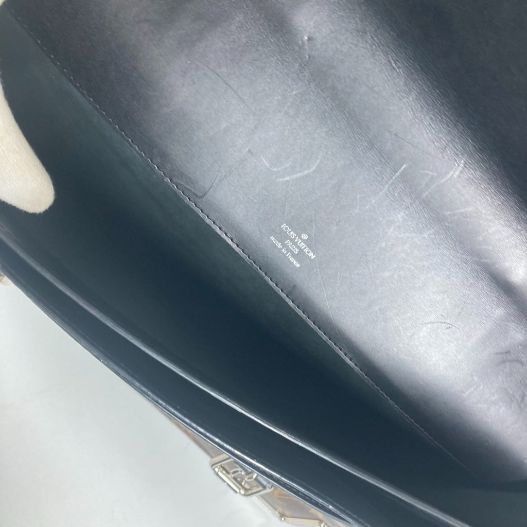 Louis Vuitton Black Brown Monogram Monogram Briefcase Handbag Tote Bag (Pre-Owned)