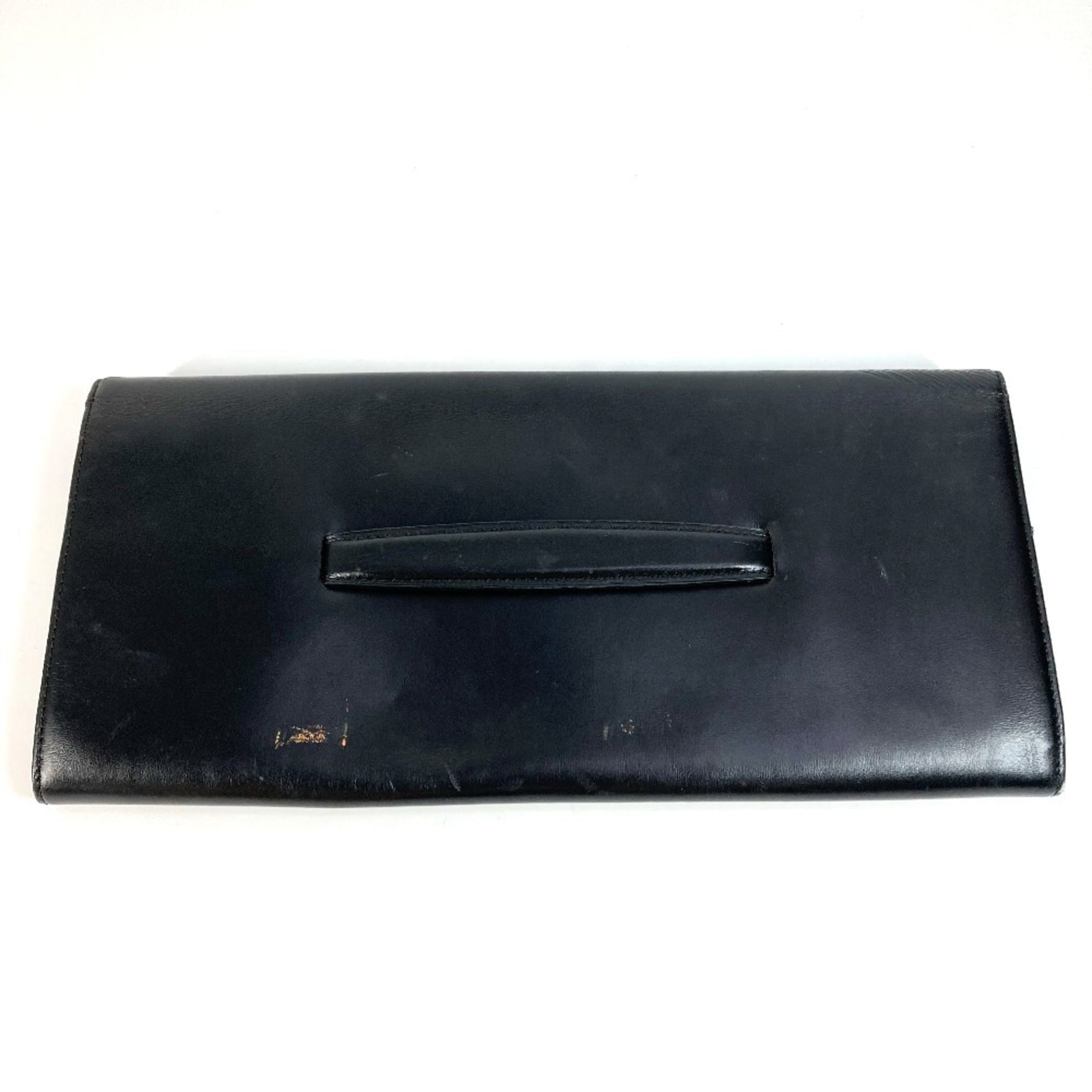 Louis Vuitton Black Leather Clutch Bag (Pre-Owned)