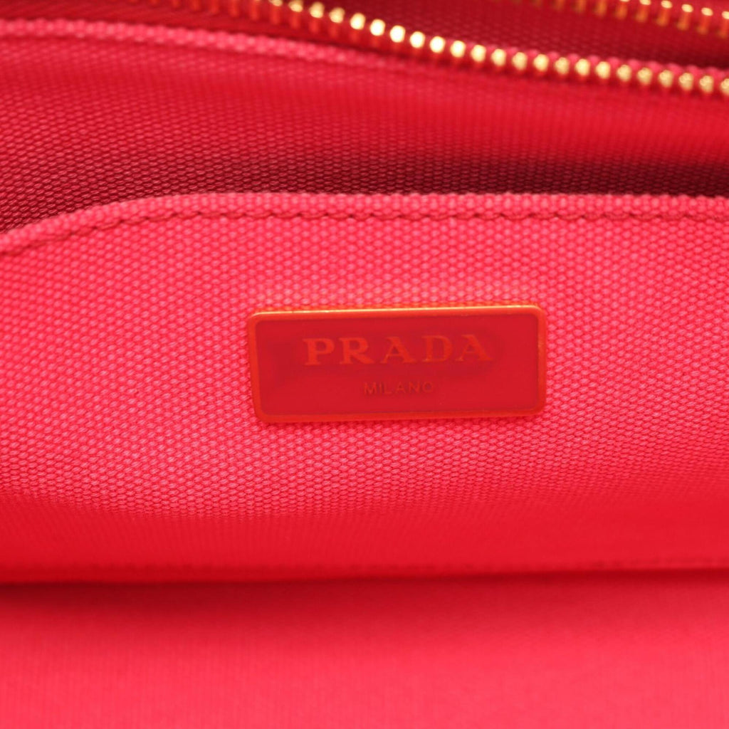 Prada Pink Canvas Handbag Tote Bag (Pre-Owned)