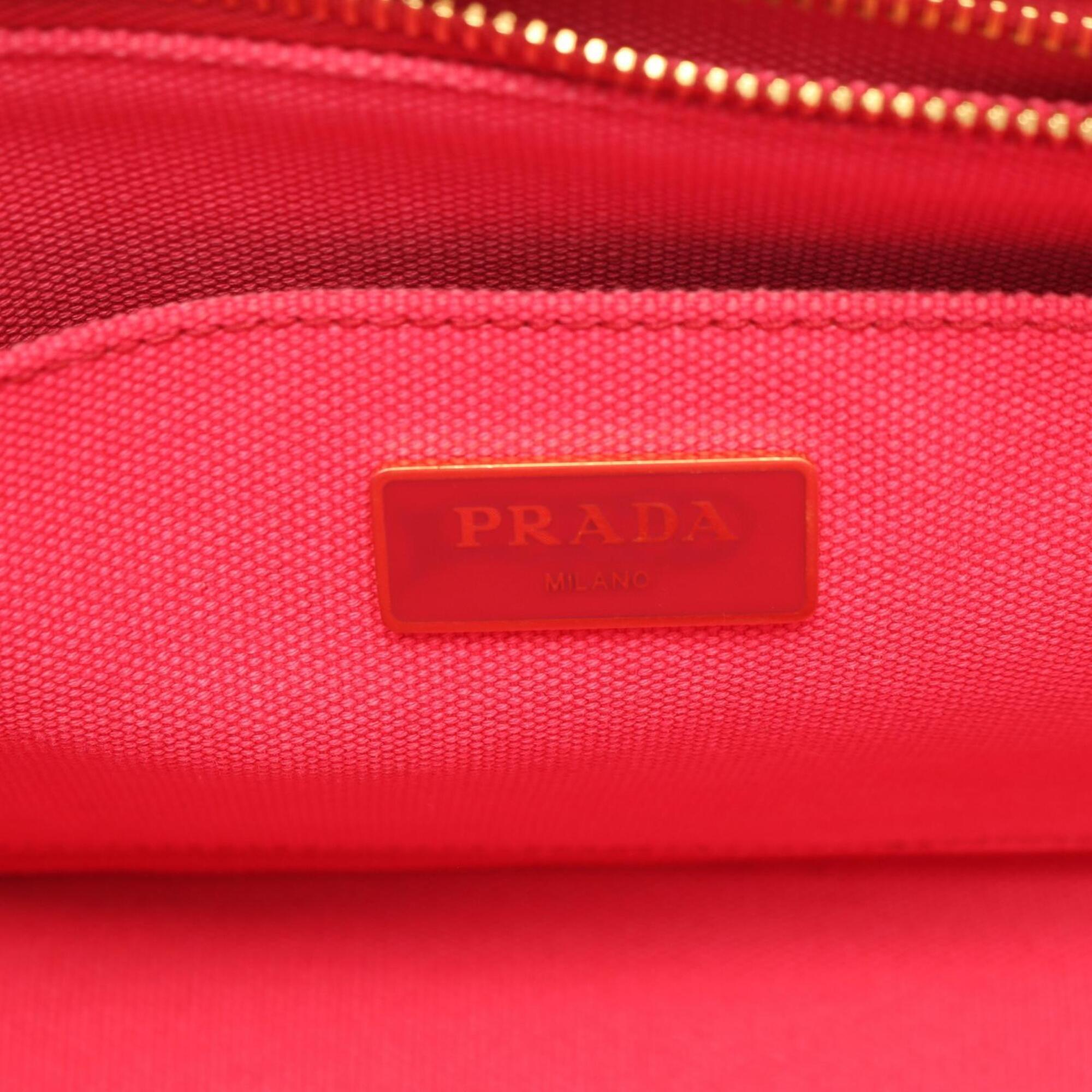 Prada Pink Canvas Handbag Tote Bag (Pre-Owned)