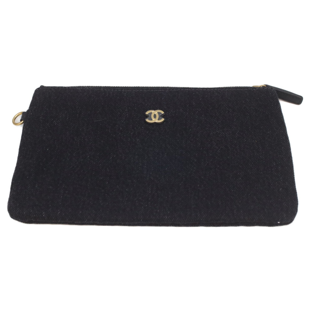 Chanel Black Denim Shoulder Bag (Pre-Owned)