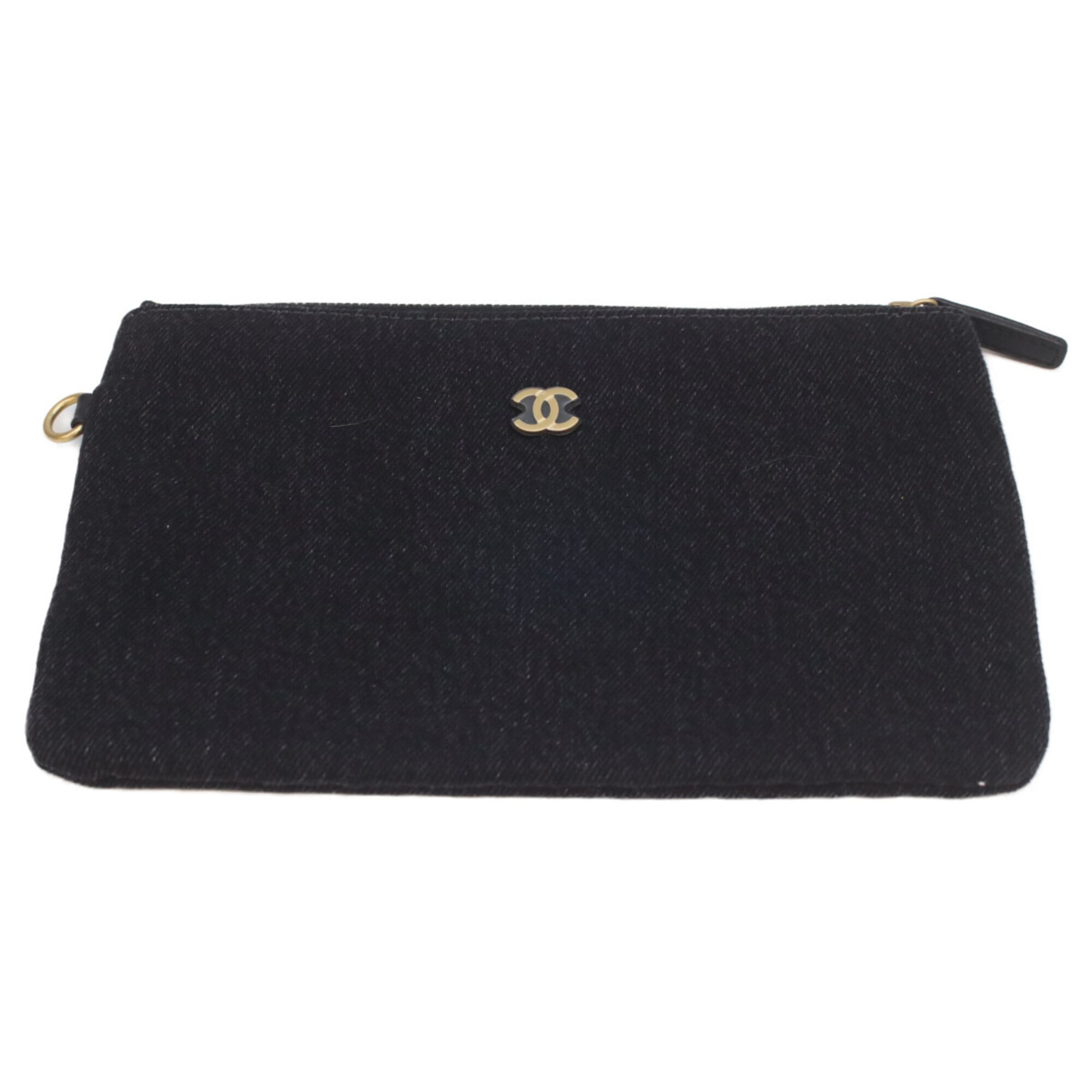 Chanel Black Denim Shoulder Bag (Pre-Owned)